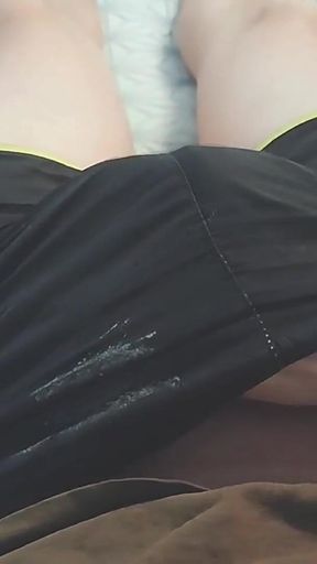 Jerking off in Shorts - Large Dried Stains of Cum All Over My Body