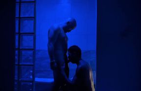Muscle Bear Fucks Latino in Gay Sauna