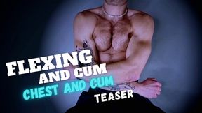 FLEXING AND CUM Chest and cum - MIKA AYDEN