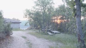 HIKING leads to wild sex in a secluded cabin