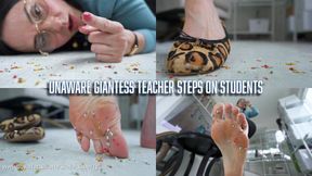 Unaware Giantess Teacher Steps on Students
