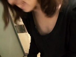 Lucky voyeur found a great angle to film Japanese titties