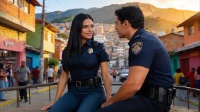 sofi, the whore police who is fucked in the alleys of medellin colombia - porn in spanish - audio in spanish - ia porn