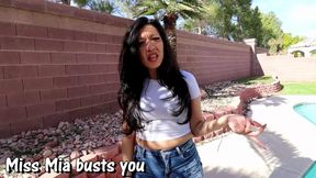 Busted wearing diapers by Miss Mia and humiliated