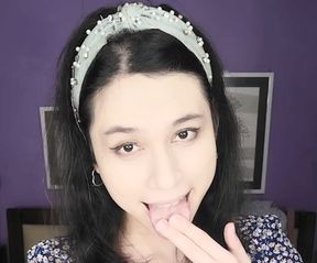 your sexy tgirlfriend DaniTheCutie licks her butt just for you