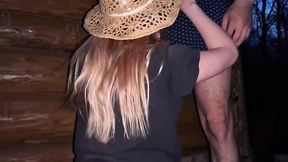 A young pregnant milkmaid licks a city man and takes his load deep