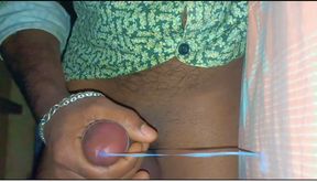 Guy masturbating in the room