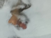 Jerking off my big cock and shooting my cum in the jacuzzi - Camilo Brown