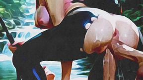 MILF Goes Wild: A Hot Hiking and Fishing Adventure Turns Into an Outdoor Double Penetration Threesome - AI Generated - 3D Hentai Manga Anime - DP Threesome Double Vaginal Fucking and Deepthroat Throat Fucking Cum in Mouth Blow job, Facial, Creampie..