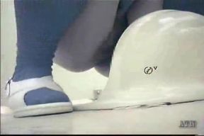 Japanese girls pissing in public restrooms compilation