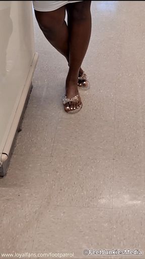Thick Dark Chocolate Ebony White White Toes