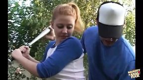 Sporty girls offer him a dual blowjob to make up for the injury