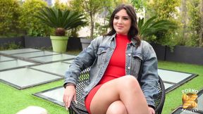Laury, Sexy Brunette, Gets Fucked by Two Cocks