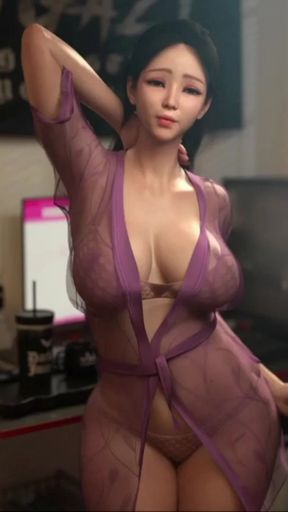 Japanese Stepmom Showing Her Big Boobs Cleavage To Her Stepson   Clip 1