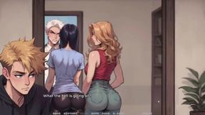 My New Girlfriend Taboo Hentai Game Ep.48 Caught by My Father in Law with My Step Mom and GF in the Kitchen!