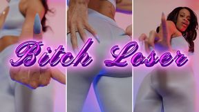 Bitch Loser- Ebony Femdom Goddess Rosie Reed Bratty Loser Tease And Denial Humiliation Nylon Tight Outfit Middle Finger Mean Girl- 1080p HD