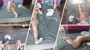 Amateur couple sensual oil massage.