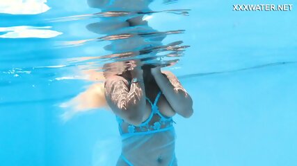 Underwater swimming with the most charming model