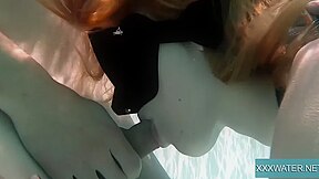 Jason deepthroats Marcie underwater
