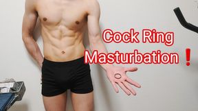 Japanese Guy Cock Ring Masturbation !!
