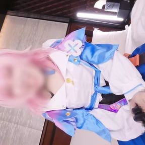 Honkai Star Rail March 7th Cosplaying Femdom handjob cumshot video.