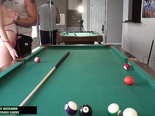 Taut Teen Kinsley Kane Drilled Hard From Behind On A Pool Table