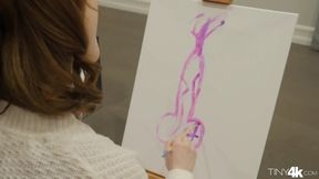 4'6" Teen Can Barely Take Her 1st Monster Cock"