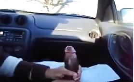 Handjob in the car