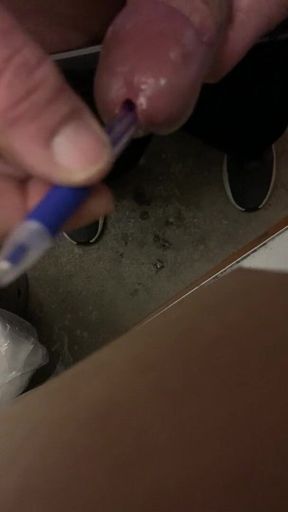 The pen fucked my dick