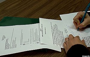 Professor spanks cheating student