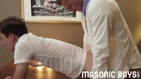 MasonicBoys - Innocent Jack Andram has ass destroyed by suited DILF top