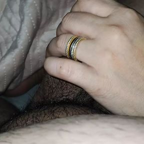 Step mom under blanket handjob step son dick