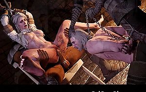 3D Girls Ruined by Scary Alien Monsters!