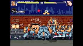 Juri from Street Fighter Gangbanged in Doggystyle by Japanese Gang