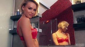 Skinny blonde with small tits Emma Hix gets her pussy licked and fucked