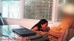Ebony Latina Eden gets her first rear entry facial
