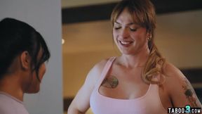 Hot TS  Blake Lovely unwinding in her latina teen roommates Summer Col ass