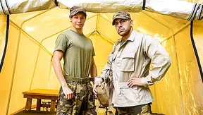 Sarge Damien Stone Claims Zachs Tight Hole — Deep, Rough Anal Breakdown