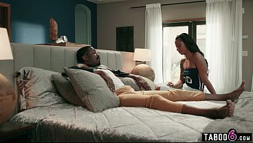 Stepdad's big black cock gets help from teen stepdaughter