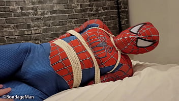 Thiago Fred spider man tied up and gagged