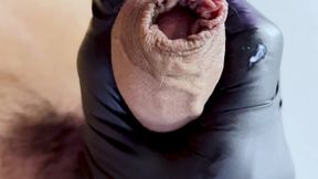 Uncut cock close up  big cum play