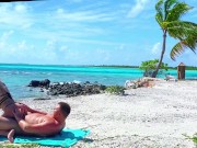 Public beach sex on nude beach Maldives