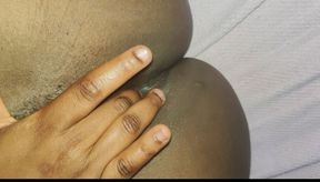 Moaning while fingering my horny black pussy. I can&#039;t ant stop cumming
