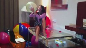 Mishel making rare b2p at party