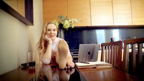 Wank To Step-Auntie's Feet, While I Work 4K