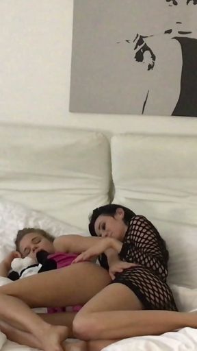 Step Sis Teen Fantasy Lesbians Requested Scene -Barely Legal   Clip 1