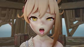 Yoimiya Wanted to Collect Some Hilichurl Cum Sample