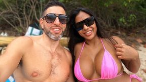 Antonio Mallorca And Jenna Wicked - Big Tits Thai Bombshell Gets Picked Up In Public Beach