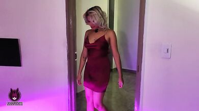 Threesome of hot TV presenters fucking at the Dressing room FT, Celeste Alba, Andy Cortes Ann Rides