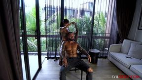 Amateur birthday boy gets hot Asian brunettes' special treatment
